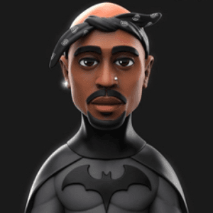 Tupac Shakur Batman by Margot Robbie