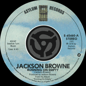 Running on Empty / Nothing but Time (Digital 45) by Jackson Browne